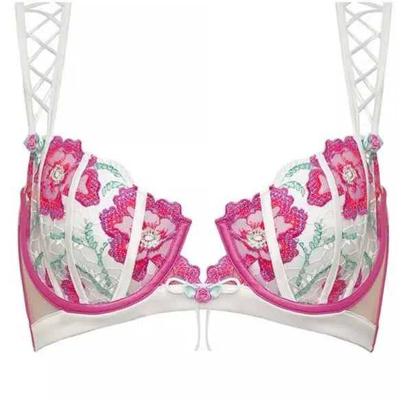 NWT For Love & Lemons Festival Floral Underwire Bra Victoria Secret’s 34D - Picture 7 of 11